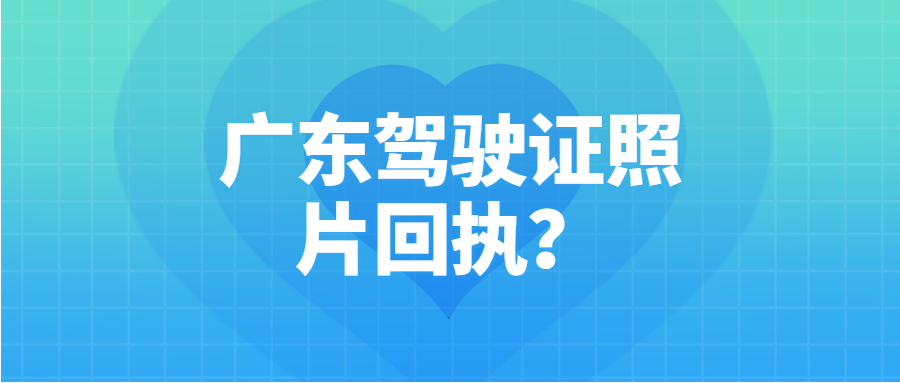 广东驾驶证照片回执