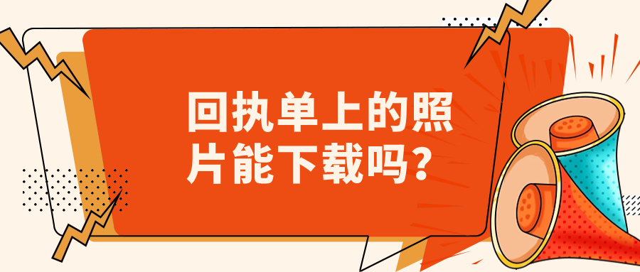 照片回执的照片能下载吗